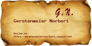 Gerstenmeier Norbert névjegykártya